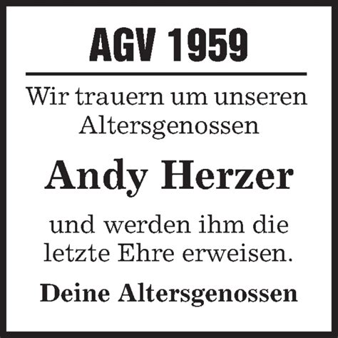 Traueranzeigen Von Andy Herzer Ostalbtrauer