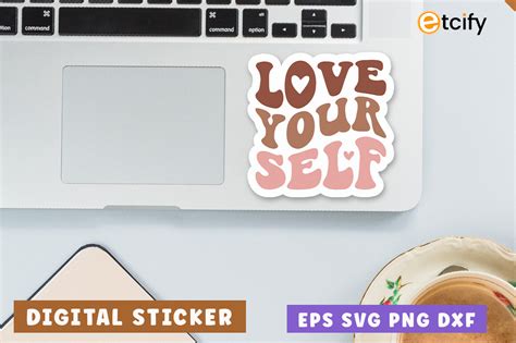Love Yourself Sticker Graphic By Etcify · Creative Fabrica