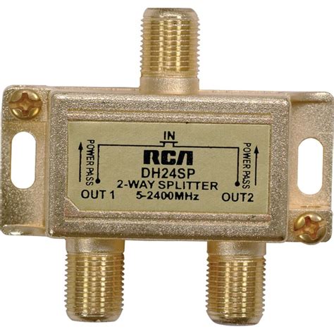 RCA DH24SPF Gold 2-Way Coax Video Cable Splitter | eBay