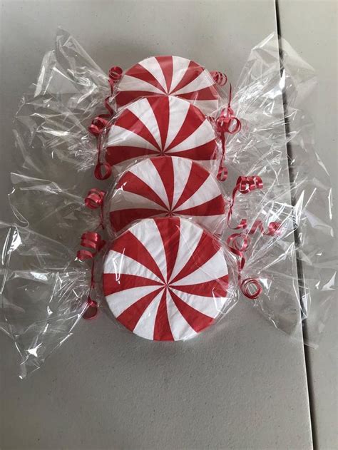 Peppermint Candy Set Of 4 Etsy Peppermint Christmas Decorations Peppermint Christmas