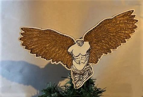 Male Angel Tree Topper Male Angel Topper Wood Male Angel Etsy