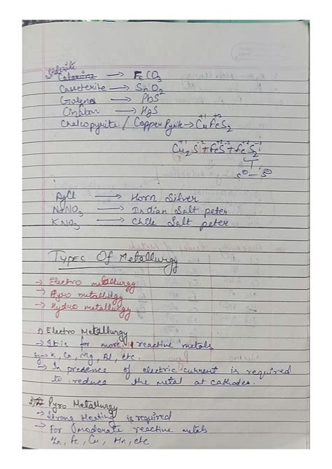 Solution Metallurgy Kota Handwritten Notes For Jee And Neet Studypool