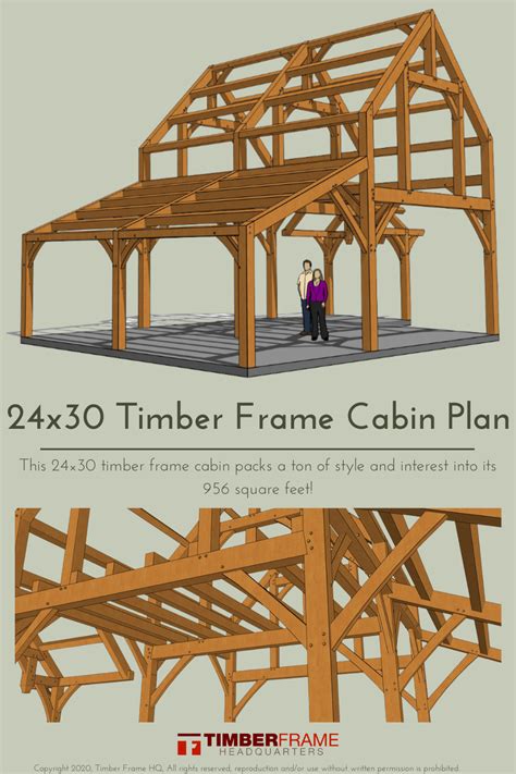 There Is So Much Happening In This 24×30 Timber Frame Cabin It Has An