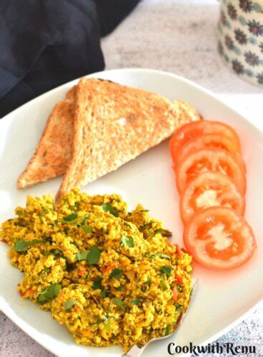 Tofu Bhurji Indian Style Spicy Tofu Scramble Cook With Renu