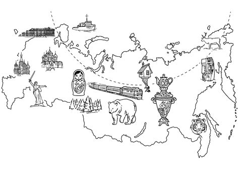 Раскраска Карта Мира