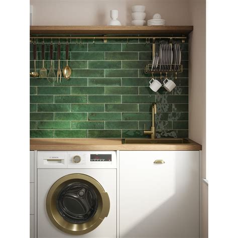 Annabelle Green Gloss Ceramic Wall Tile