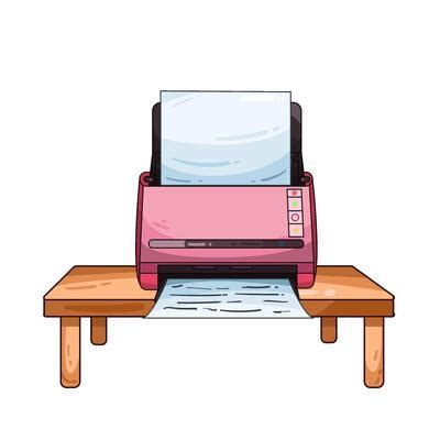 Printer Cartoon Vector Art, Icons, and Graphics for Free Download