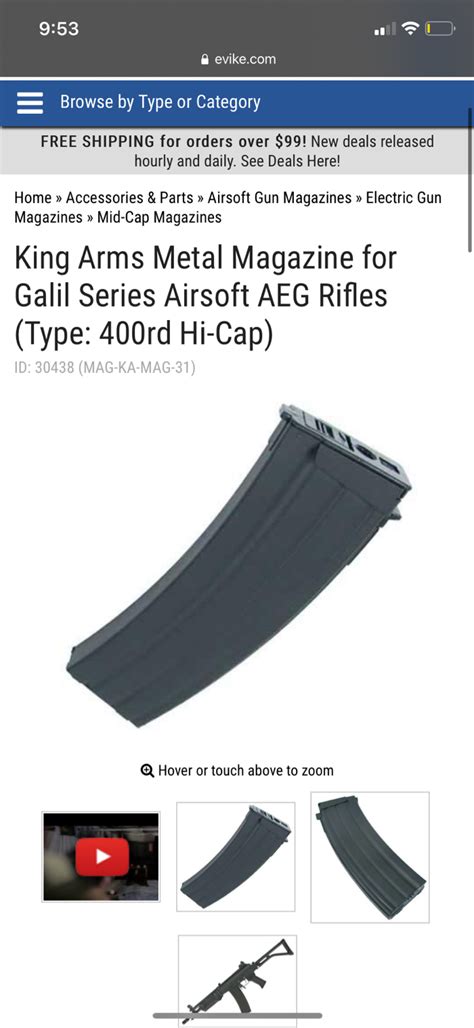 Sold Wtb King Arms Galil Magazines Hopup Airsoft