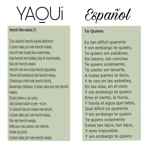 Poema Yaqui Cultura Yaqui Lenguas Indigenas De Mexico Frases Feministas