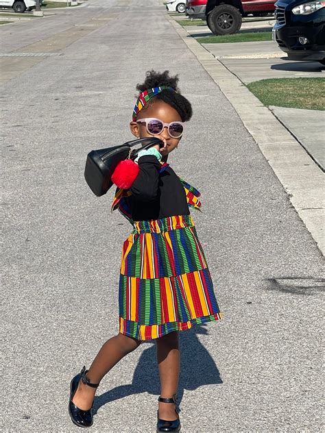 African Girls Setbaby Girls Kente Skirt And Top Toddler Girl Outfit