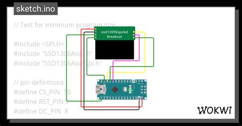 SSD1309 HELLO WORLD Wokwi ESP32 STM32 Arduino Simulator