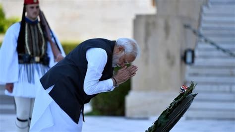 Pm Modi Begins Greece Visit By Paying Tribute To Tomb Of Unknown