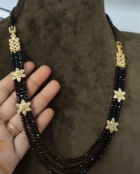 Pin By Patlolla Sruthi Reddy On Amma In 2023 Black Beads Mangalsutra