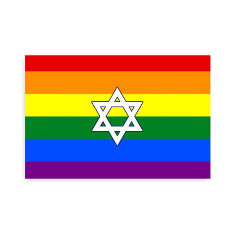 Gay Jewish Pride Flag Sticker X