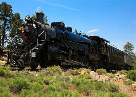 Engine 4960 A Steam Train Delivering Tourists To The South Rim Of