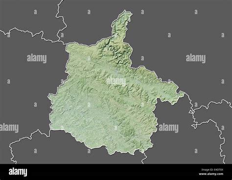 Departement of Ardennes, France, Relief Map Stock Photo - Alamy