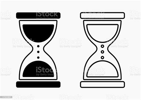 Vector Icon Of An Hourglass Stock Illustration Download Image Now Clock Copy Space Design