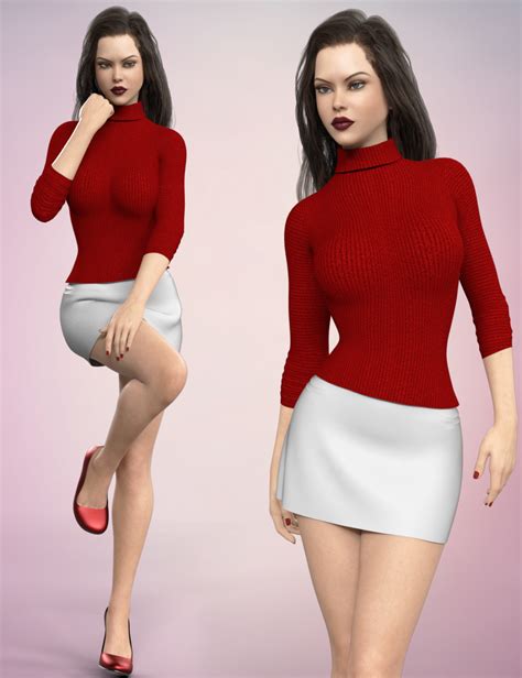 Hot Sweater For Genesis Females For DForce D Figure Assets B Rock