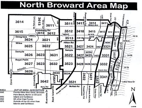 Broward County Area Map State Map