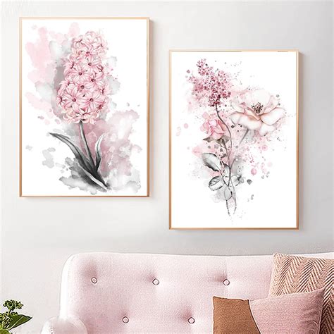 Amazon De Herfair Teiliges Premium Poster Set Aesthetic Blume Rosa