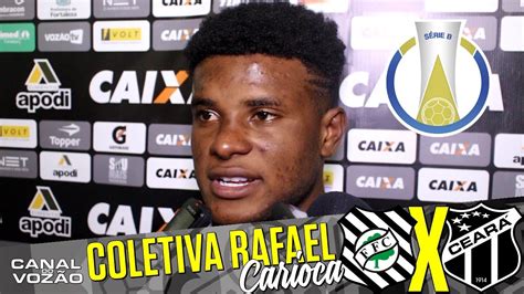 S Rie B Coletiva Rafael Carioca Pr Jogo Figueirense Fc X Cear