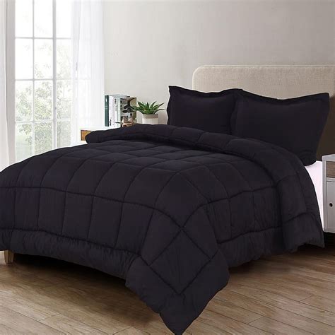 Luxury All Season Medium Weight 3 Piece Full Queen Comforter Set In
