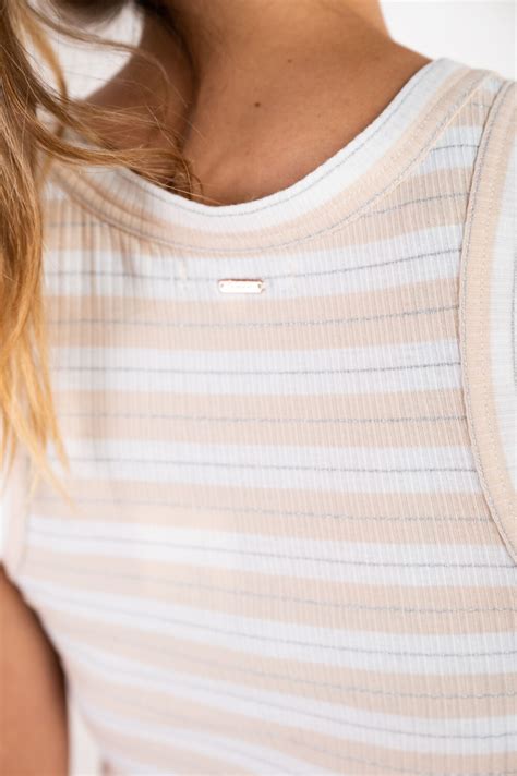 Top Rayado Nude Lemon