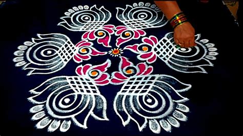 Sravana Masam Special Rangoli Design Traditional Friday Kolam Youtube