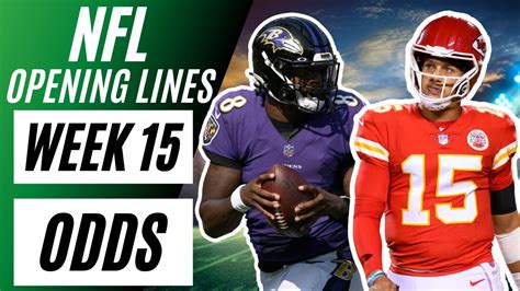 Nfl Opening Lines Report Week Nfl Odds Point Spreads Moneylines