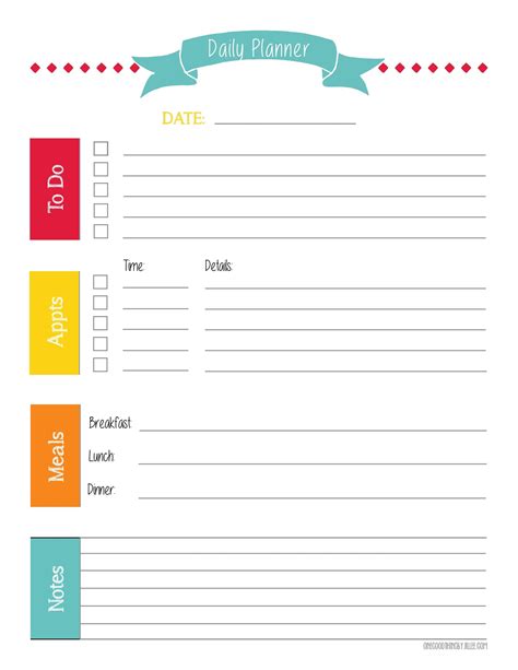 Daily Planner Templates Printable