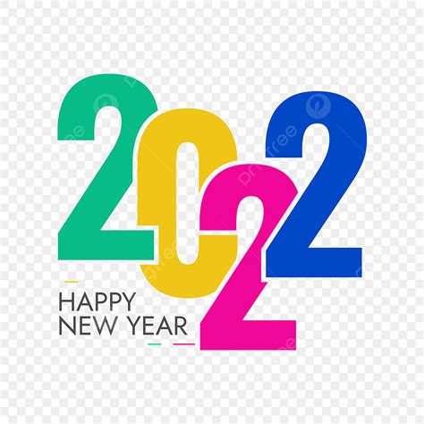 Happy New Year Vector Art PNG Happy New Year 2022 Vector Colorfull Png