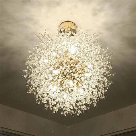 2021 Modern Crystal Dandelion Chandelier Nordic Decor Lighting Pendant