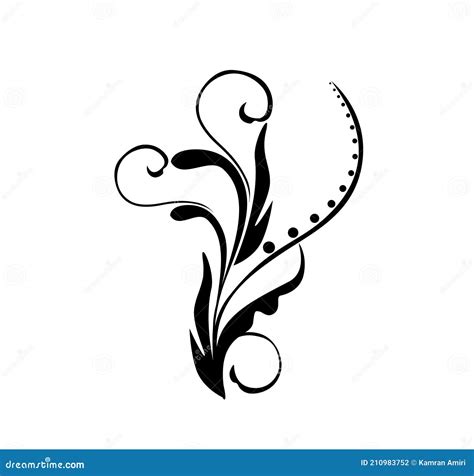 Tribal Tattoo Collage Flourish Vector Design Elements Elegant Floral