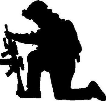 Kneeling Soldier Silhouette at GetDrawings | Free download