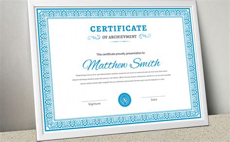 Simple Certificate Template With Design