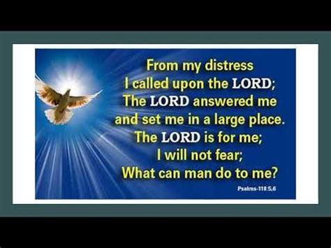 Psalm Verse The Lord Answered Me When I Called Out In Distress