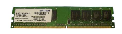 PSD24G8002 Patriot 4GB DDR2 PC6400 Memory