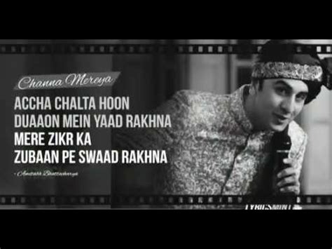 Channa Mereya Full Song With Lyrics YouTube