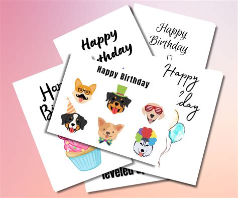 Printable Dog Birthday Card - Etsy