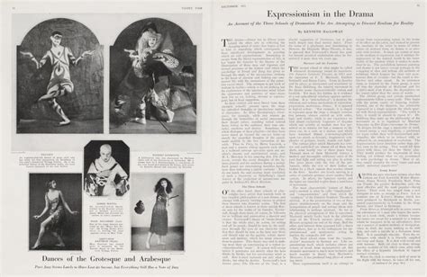 Expressionism In The Drama Vanity Fair December 1921