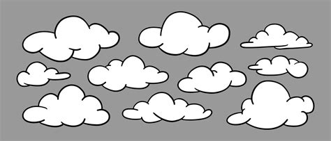 Doodle Set Of Clouds Vector Illustration Vector Art At Vecteezy