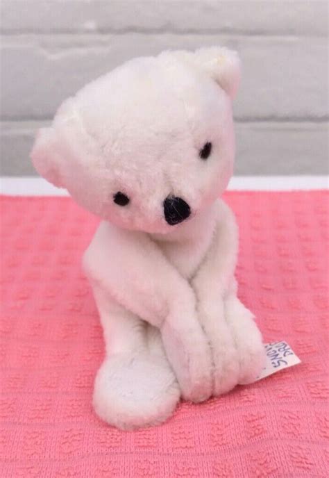 Vintage Rare Pozin Pals Collectible Magnetic Teddy 1998 White Polar