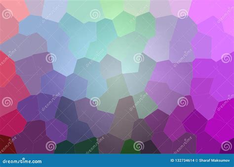 Illustration Of Abstract Purple And Green Big Hexagon Horizontal