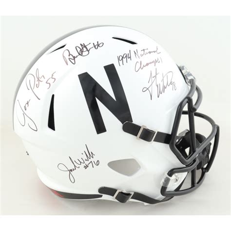 Nebraska Cornhuskers Full Size Speed Helmet Team Signed By With