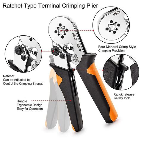 Ferrule Crimping Tool Kit Sawtooth Self Adjustable Ratchet Wire