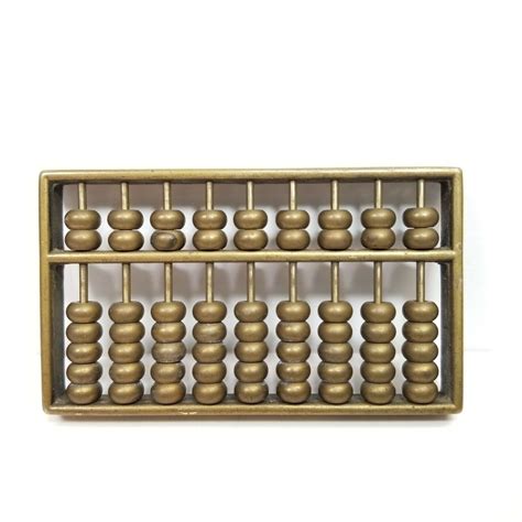 Miniature Brass Abacus Metal Pocket Office Desk Paperweight Vintage EBay