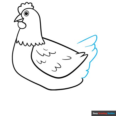 Chicken Drawing Outline