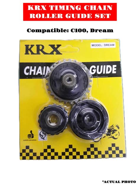 Krx Timing Chain Roller Guide Set Pcs Compatible Honda C Dream