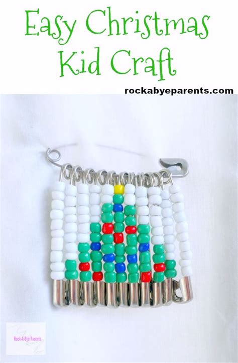 Christmas Tree Bead Pin An Easy Christmas Kid Craft Christmas