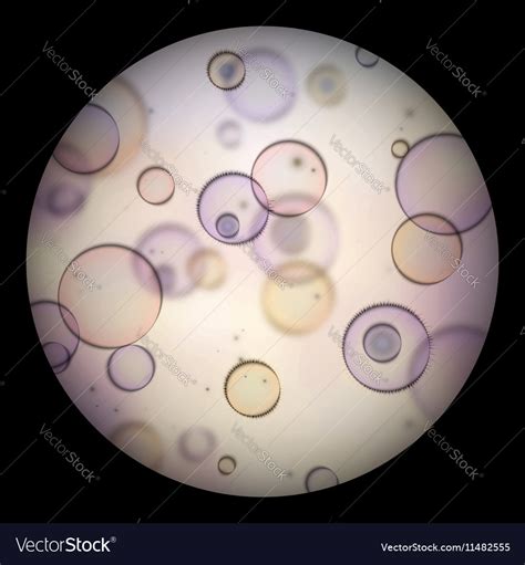 Bacteria under a microscope Royalty Free Vector Image